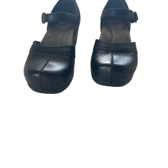 Dansko Black Leather Mary Jane Work Nursing Shoes size EU 37 - Picture 1 of 12